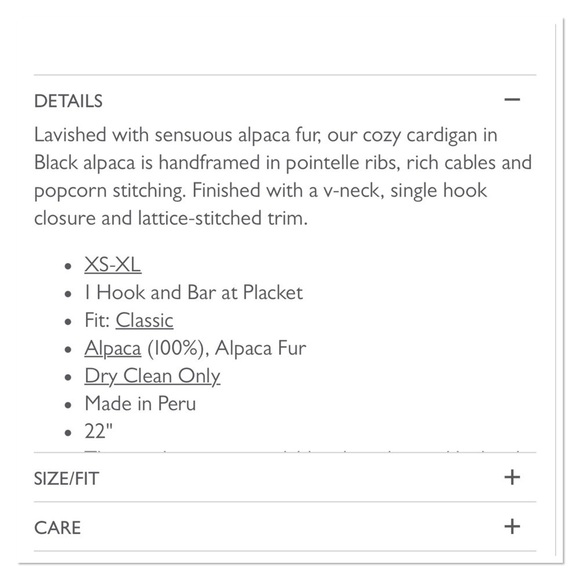 PERUVIAN Connection Black Dacha Alpaca Cardigan. Size M. P/72/A822 - Picture 8 of 14